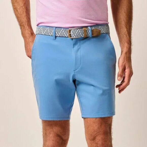 JOHNNIE-O Men Ripple Blue Prep Performance 9" Inseam Golf Country Shorts Size 38 - Picture 1 of 6